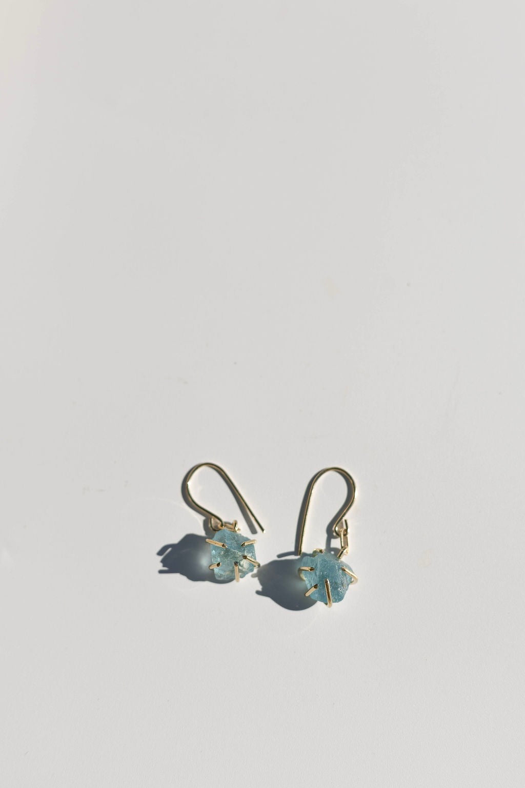 Aqua Marine 9ct Gold Earrings