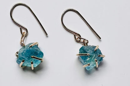 Aqua Marine 9ct Gold Earrings