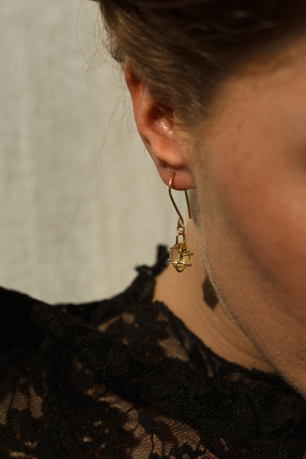 Citine Earrings 9ct Gold Earrings